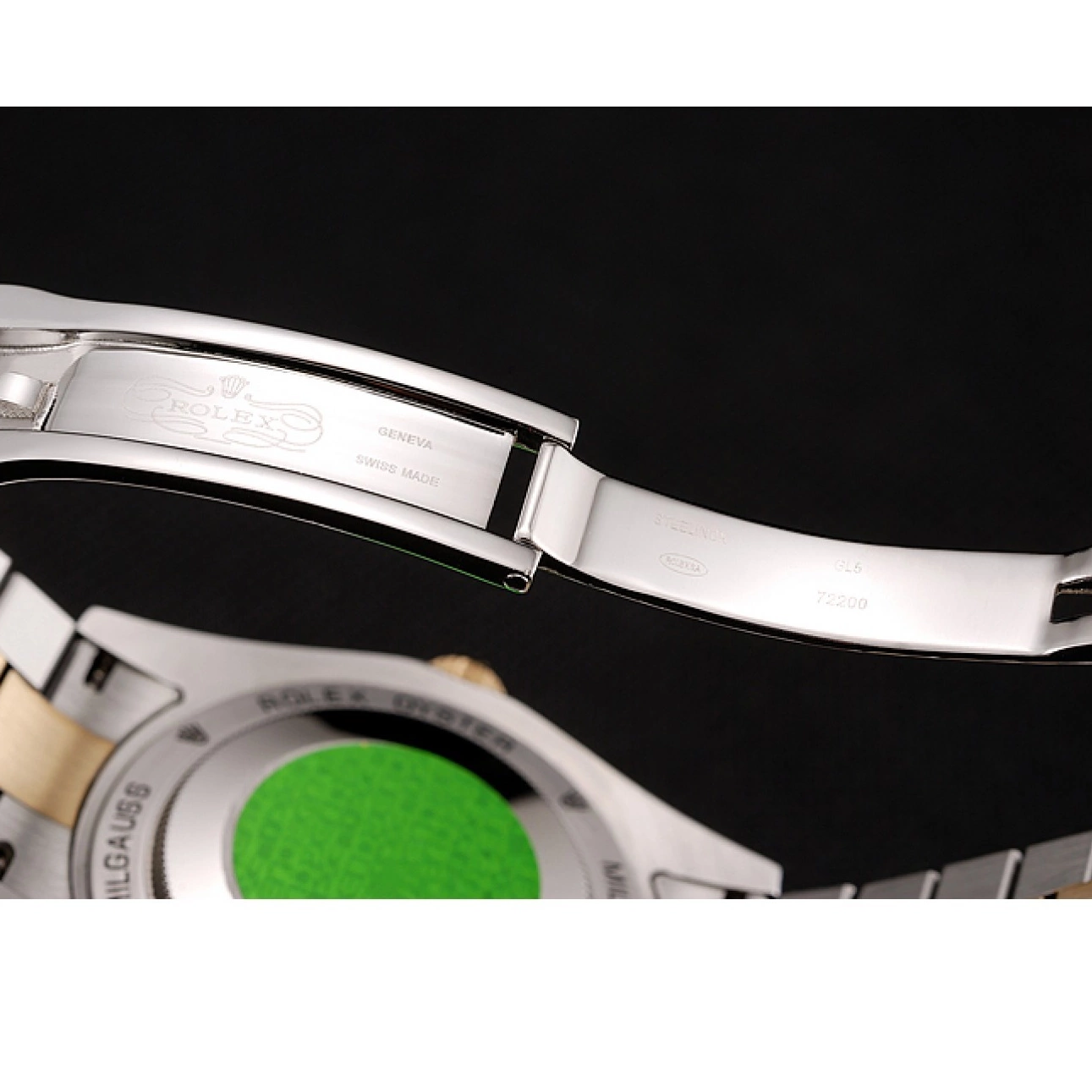 Rolex aaa copy Dial Diamond Tone Two Bracelet Gold White Day-Date Steel Rolex 1453972 Swiss Stainless Case 0701
